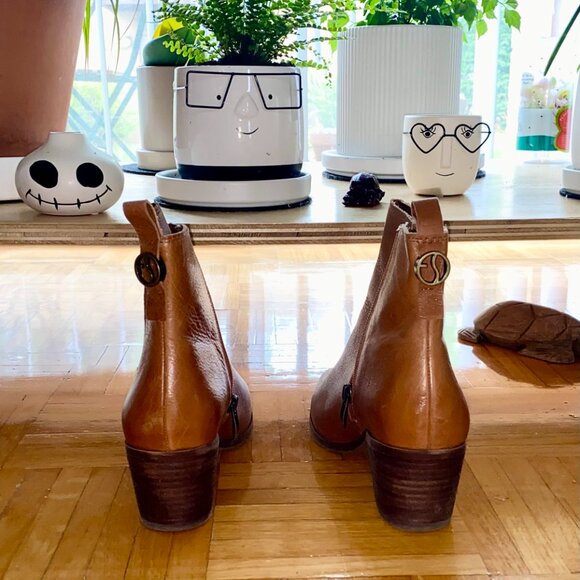 Franco Sarto L-Shay booties in cognac brown, Size 8M. Comes with original box. - Picture 3 of 3